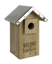 [10090624] WILD WINGS WEATHERED GALVANIZED BLUEBIRD HOUSE
