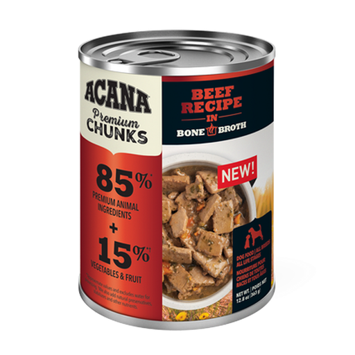 [10091196] ACANA DOG CHUNKS BEEF RECIPE IN BONE BROTH 363g (12.8OZ)