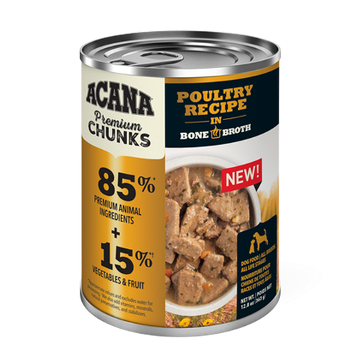[10091198] ACANA DOG CHUNKS POULTRY RECIPE IN BONE BROTH 363g (12.8OZ)