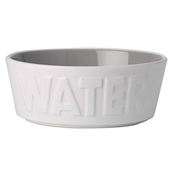 [10091684] PETRAGEOUS BACK TO BASICS STONEWARE BOWL WATER WHITE/GRAY 6&quot;