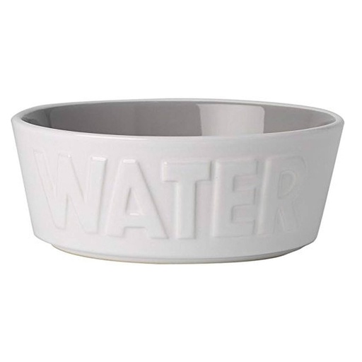 [10091684] PETRAGEOUS BACK TO BASICS STONEWARE BOWL WATER WHITE/GRAY 6"
