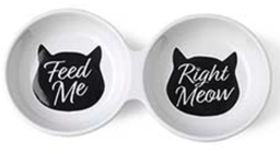 [10091698] PETRAGEOUS MEOW KITTY DUO DINNER WHITE