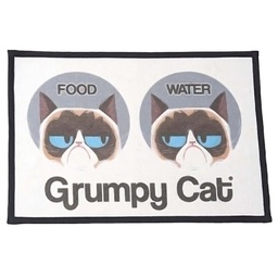 [10091740] DV - PETRAGEOUS GRUMPY CAT WOVEN NON-SLIP MAT WHITE