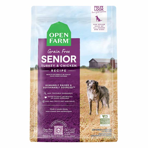[10091816] OPEN FARM DOG SENIOR TURKEY & CHICKEN 4LB