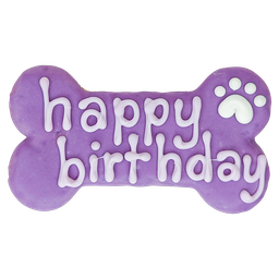 [10092252] BOSCO AND ROXY'S HAPPY BIRTHDAY BONE VIOLET 6&quot;