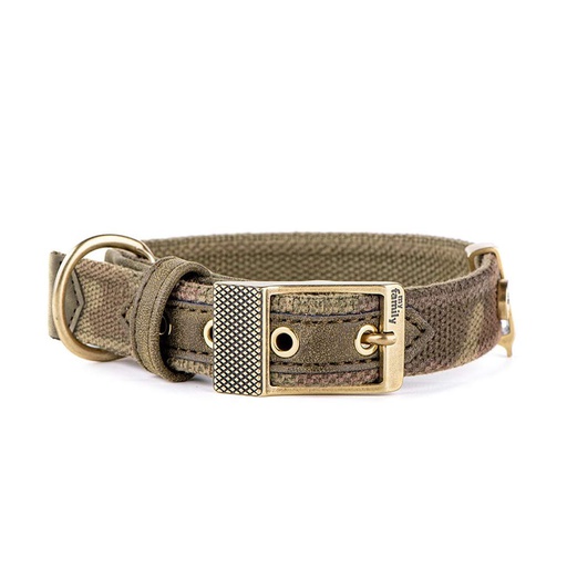 [10092926] MY FAMILY WEST POINT COLLAR MILITARY GRN SM 27-31CM