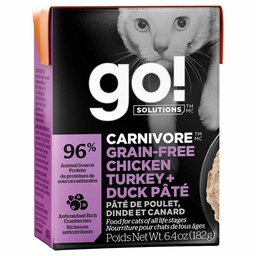 [10093336] DMB - GO CAT CARNIVORE CHICKEN, TURKEY, DUCK PATE 6.4OZ