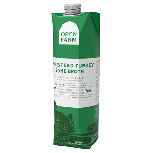 [10093774] OPEN FARM HOMESTEAD TURKEY BONE BROTH FOR DOGS & CATS 32OZ
