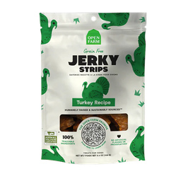 [10094142] OPEN FARM DOG GF JERKY STRIPS TURKEY 5.6OZ