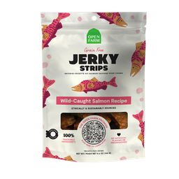 [10094146] OPEN FARM DOG GF JERKY STRIPS WILD CAUGHT SALMON 5.6OZ