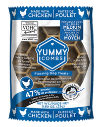 [10094300] YUMMY COMBS FLOSSING DOG TREATS CHICKEN MEDIUM