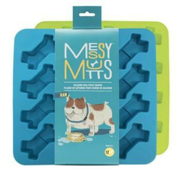 [10094648] MESSY MUTTS SILICONE BAKE &amp; FREEZE TREAT MAKER 2PK