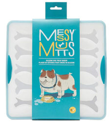 [10094650] MESSY MUTTS SILICONE BAKE &amp; FREEZE TREAT MAKER 8 LRG BONES