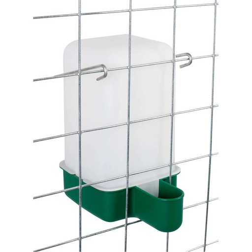 [10094976] OLBA CAGE DRINKER W/BRACKET 1L GREEN POLY