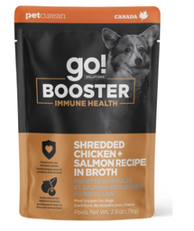 [10095208] DMB - GO DOG BOOSTER IMMUNE HEALTH SHRDDED CHICKEN &amp; SALMON IN BROTH