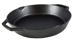 [10101568] LODGE DUAL HANDLE CAST IRON SKILLET 12&quot; BLACK
