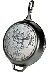 [10101584] LODGE WILDLIFE DEER CAST IRON SKILLET 10.25&quot; BLACK