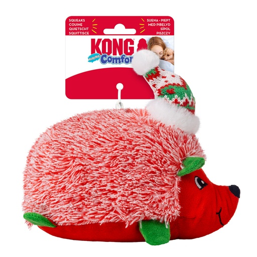 [10113102] KONG DOG HOLIDAY COMFORT HEDGEHUG MED. ASSRTD XMAS 2025
