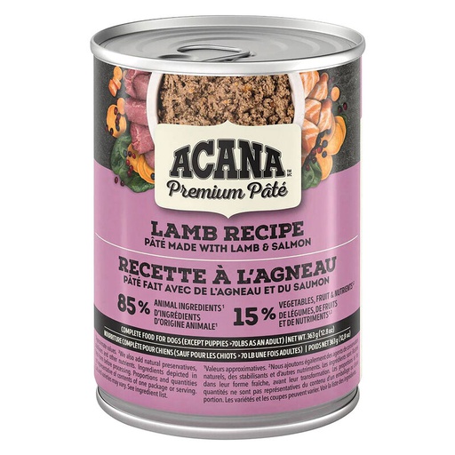 [10144796] ACANA DOG PREMIUM PATE LAMB 363g (12.8OZ)