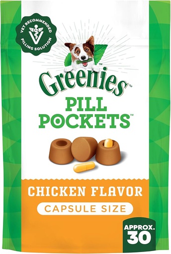 [10145308] GREENIES PILL POCKET DOG CHICKEN CAPSULE 7.9oz