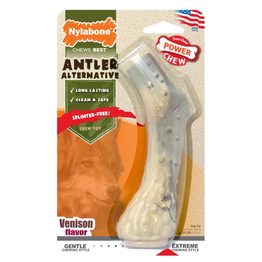 [10012646] NYLABONE POWER CHEW ANTLER VENISON WOLF