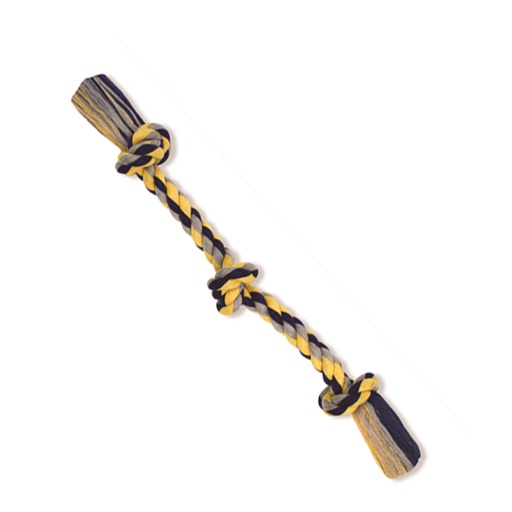 [10014316] MAMMOTH EXTRA FLOSSY CHEWS 3-KNOT ROPE TUG 25" LARGE