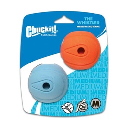 [10015692] CHUCKIT WHISTLE BALL MED 2PK