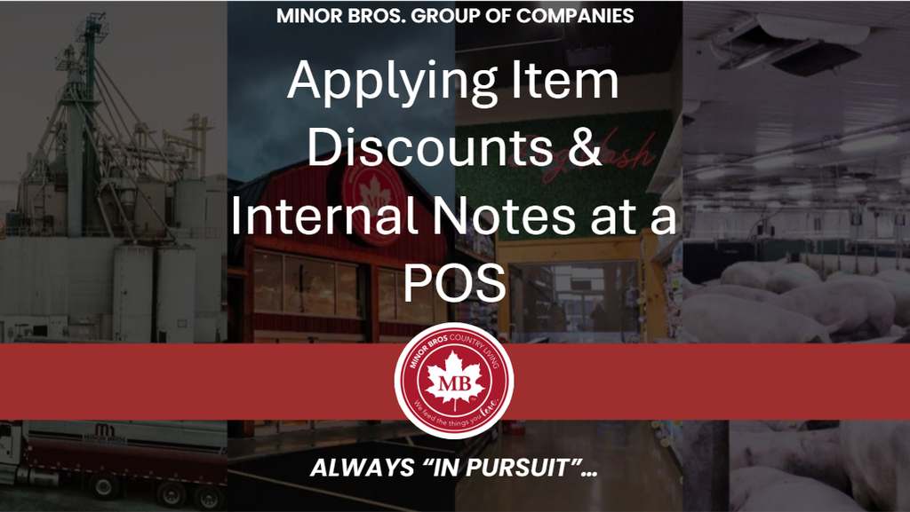 2026 Applying Item Discounts & Internal Notes
