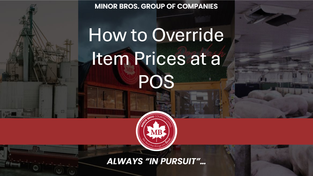 2026 How to Override Item Prices at a POS