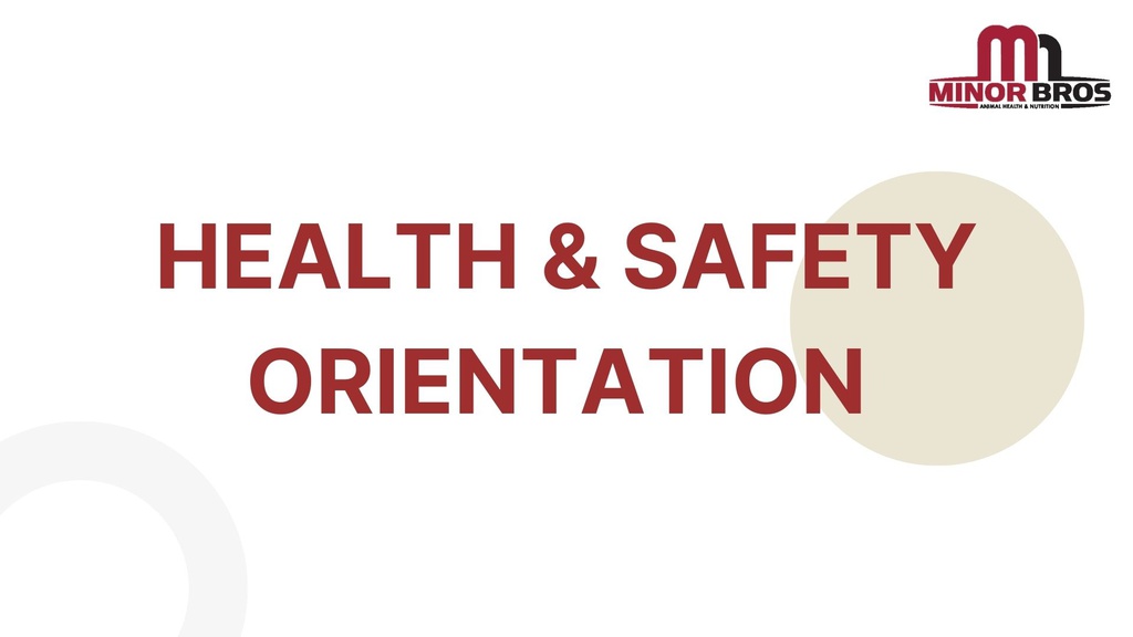 Health and Safety Orientation Title